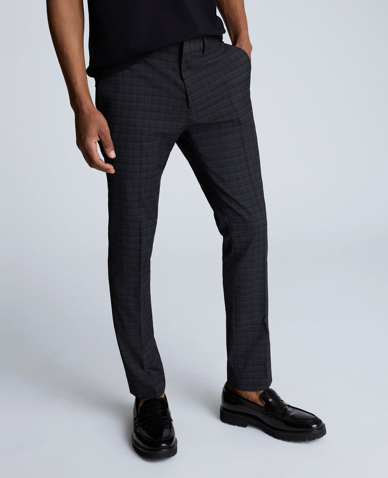 kenneth cole Skinny Fit Shadow Plaid Dress Pant