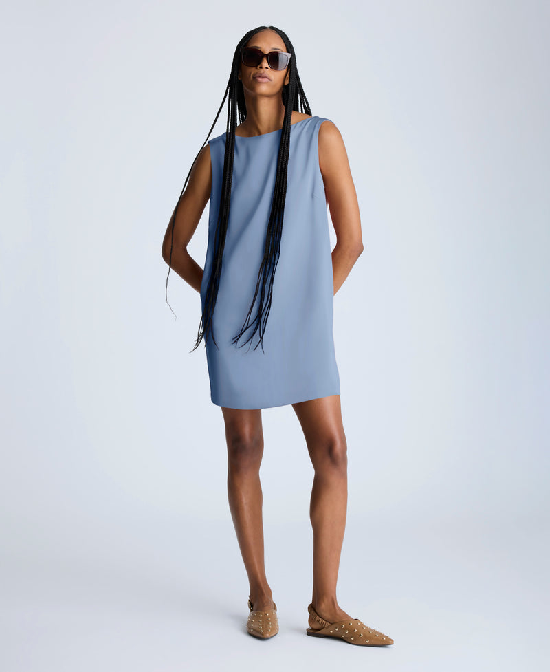 kenneth cole Sleeveless Draped Back Shift Dress