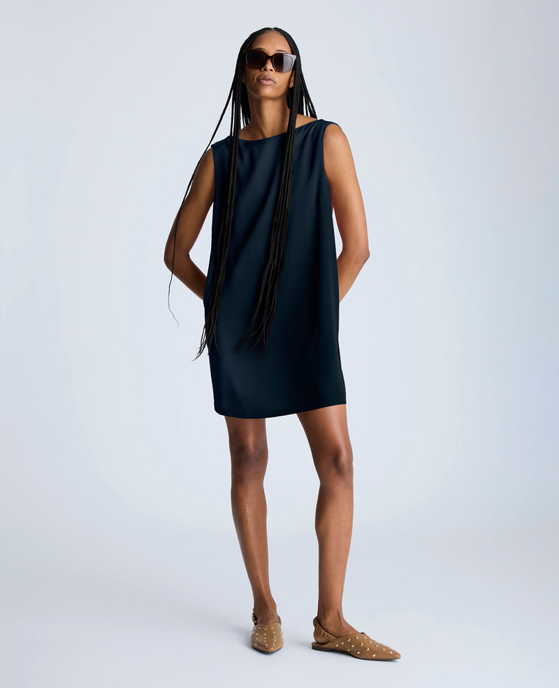kenneth cole Sleeveless Draped Back Shift Dress