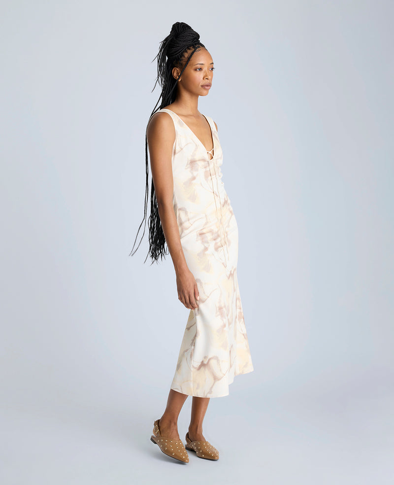 Kenneth Cole Sleeveless V-Neck Midi Dress