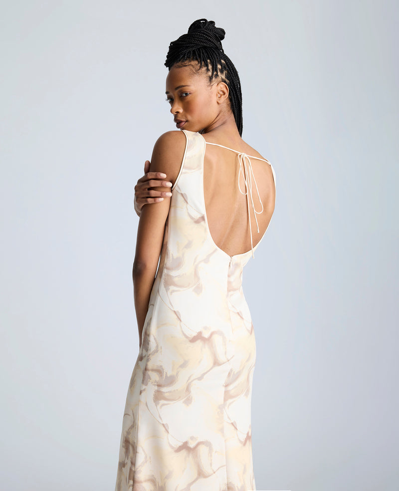 Kenneth Cole Sleeveless V-Neck Midi Dress