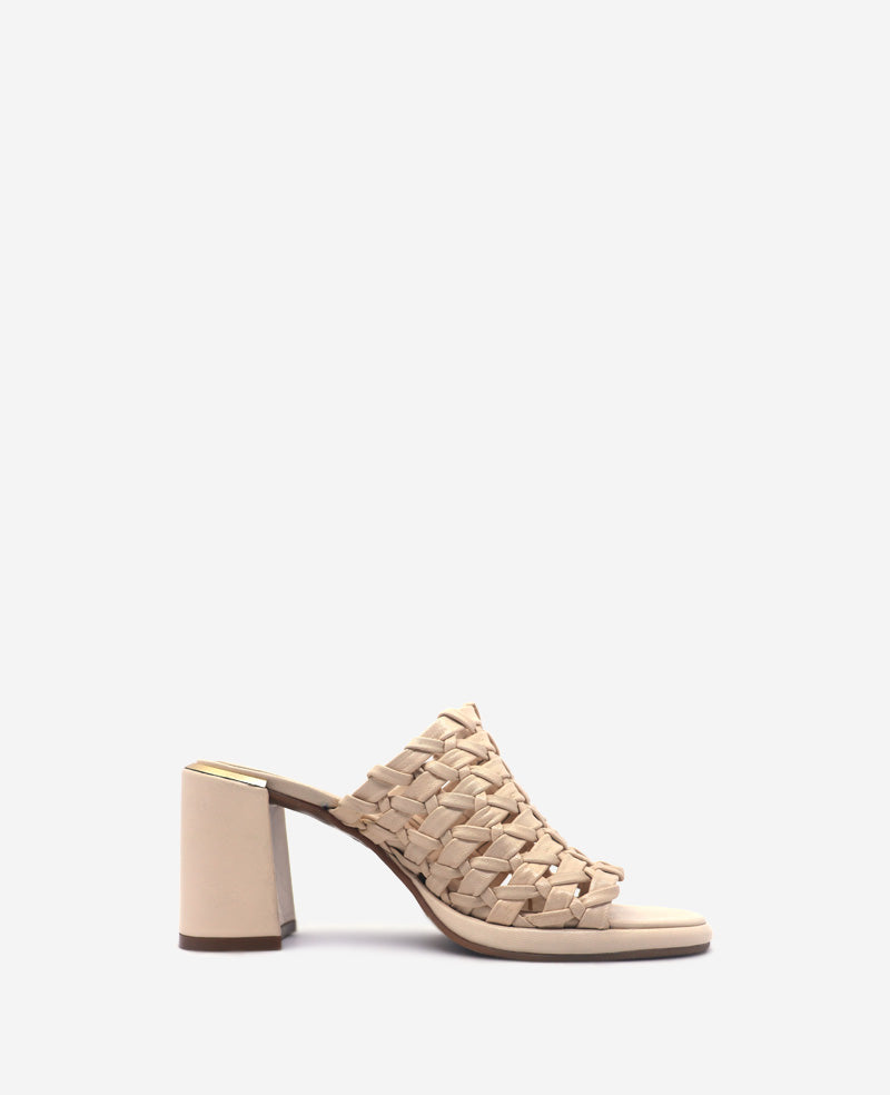 kenneth cole Solara Leather Woven Heel Sandal