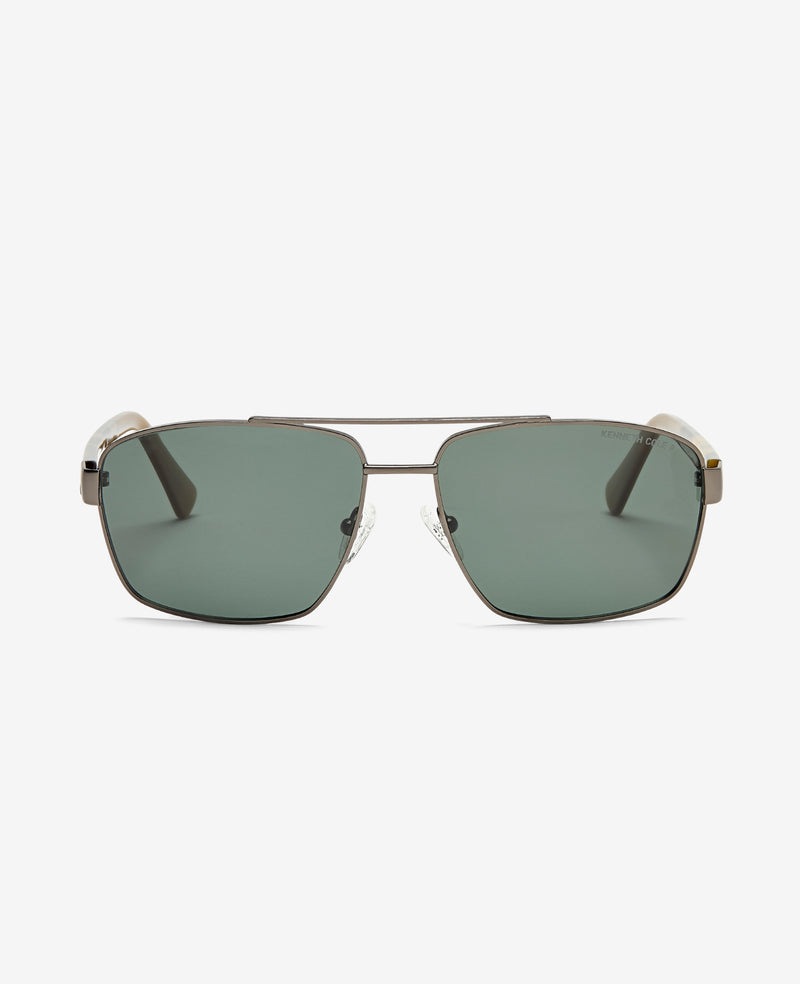 Kenneth Cole Square Metal Navigator Sunglasses