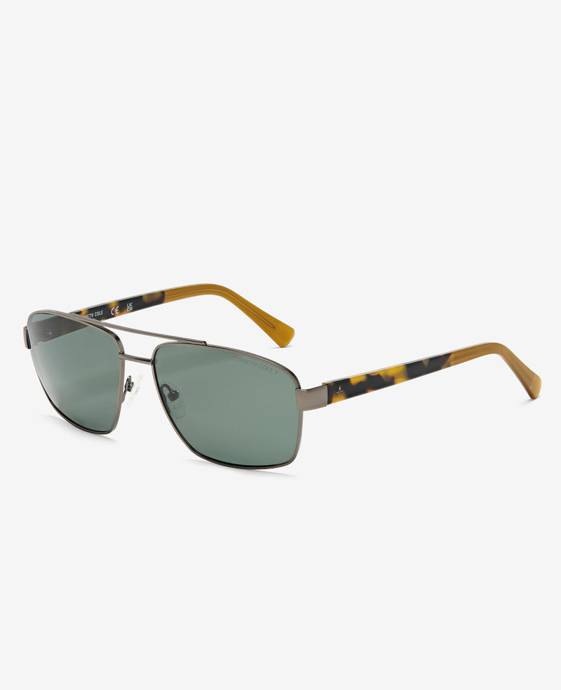 kenneth cole Square Metal Navigator Sunglasses