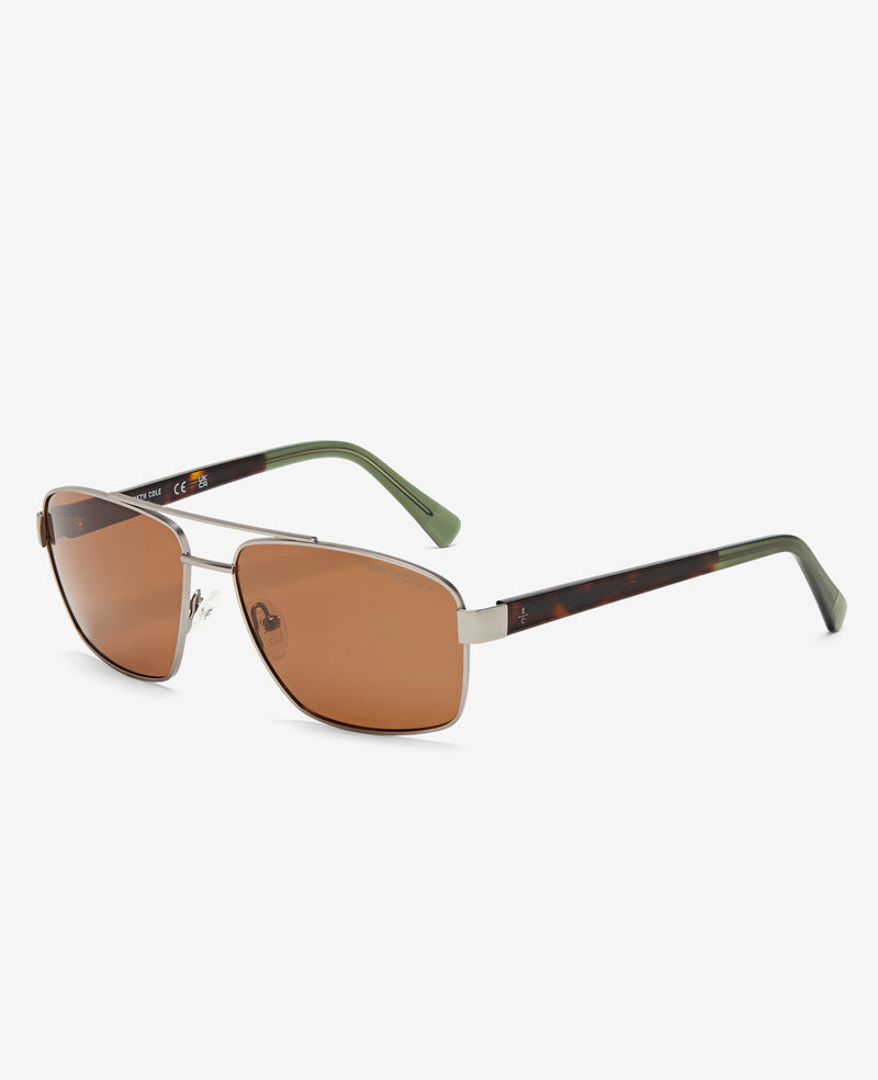 kenneth cole Square Metal Navigator Sunglasses