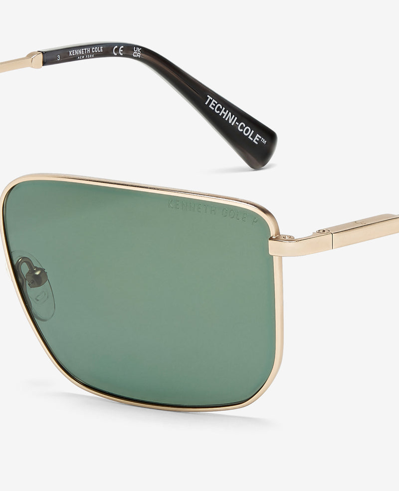 Kenneth Cole Square Titanium Sunglasses