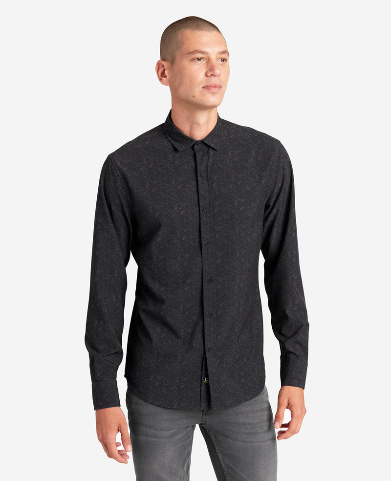 Kenneth Cole Stretch Print Button-Down Shirt