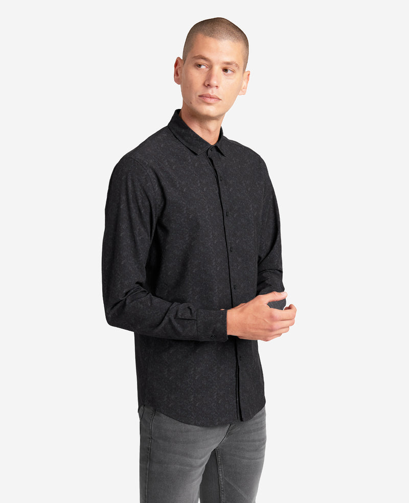 kenneth cole Stretch Print Button-Down Shirt