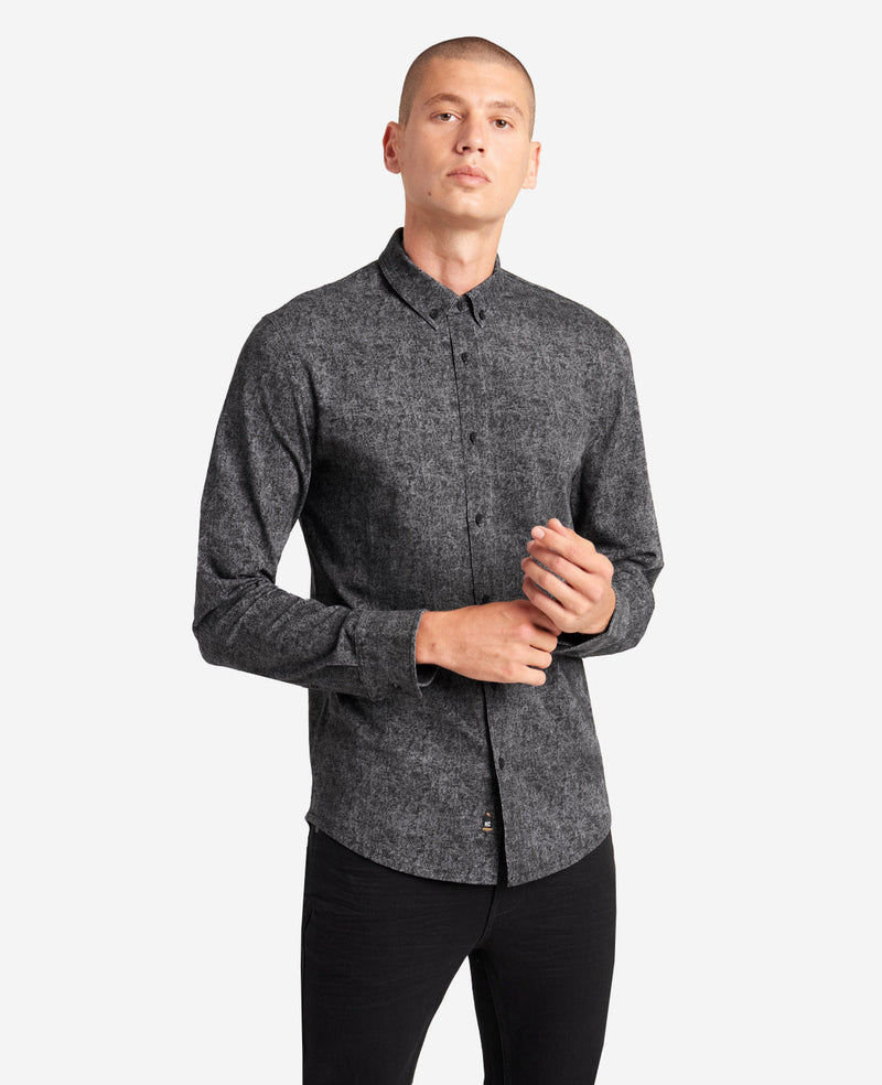 Kenneth Cole Stretch Print Button-Down Shirt