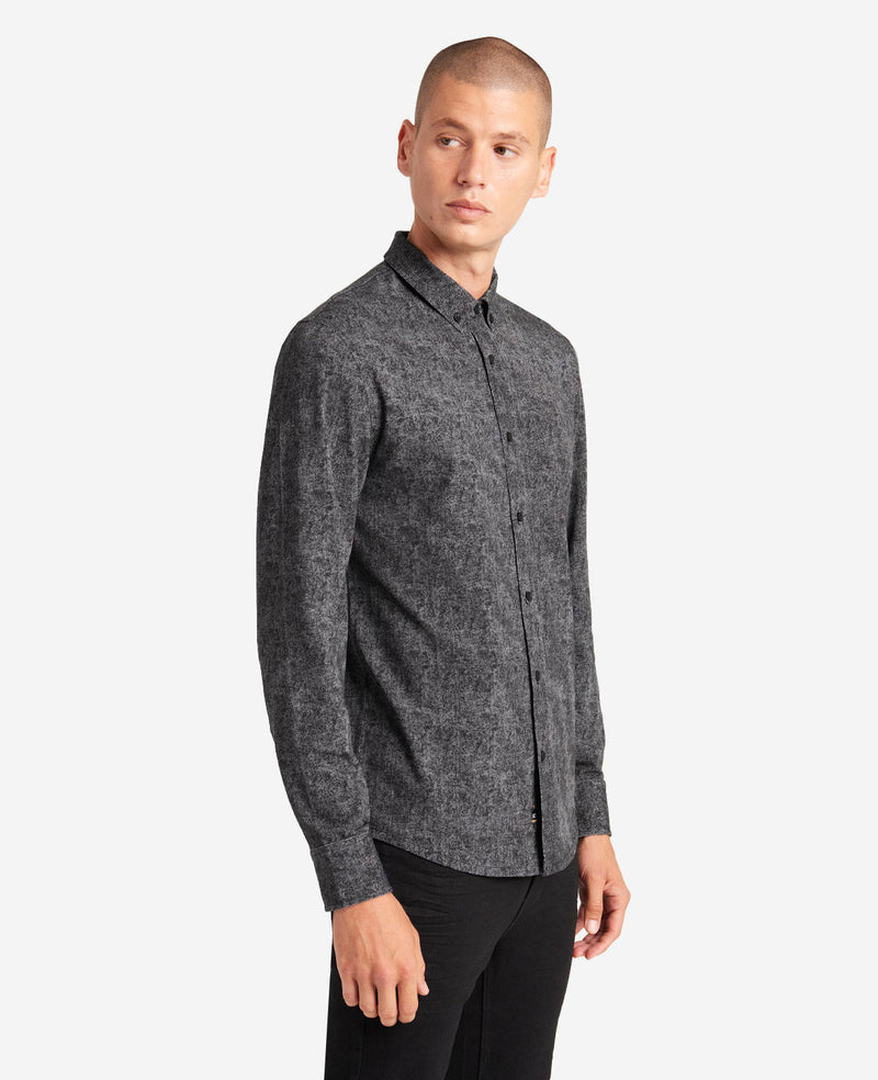 kenneth cole Stretch Print Button-Down Shirt