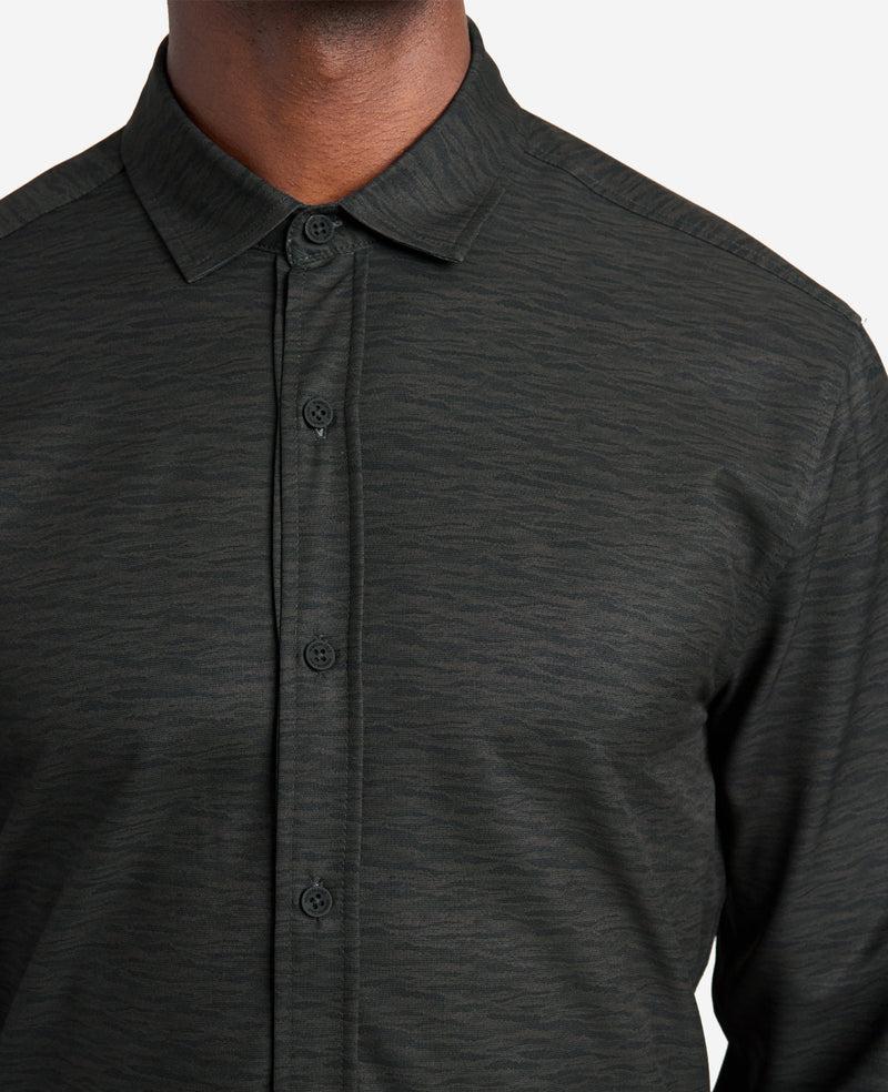 Kenneth Cole Stretch Print Button-Down Shirt