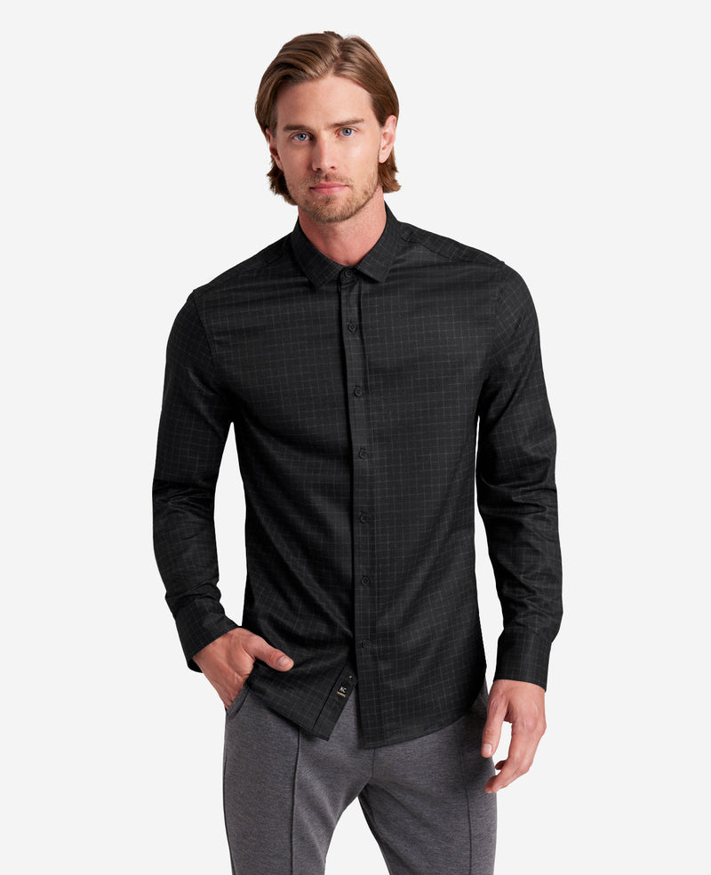 Kenneth Cole Stretch Print Button-Down Shirt