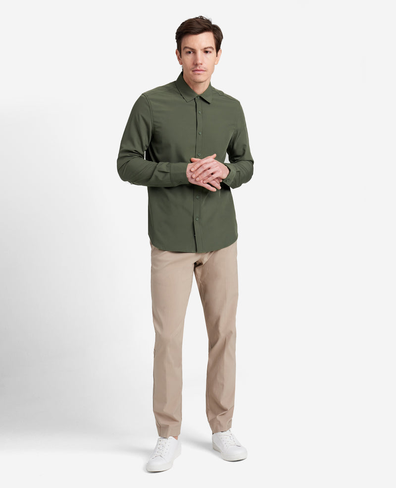 Kenneth Cole Stretch Solid Button-Down Shirt