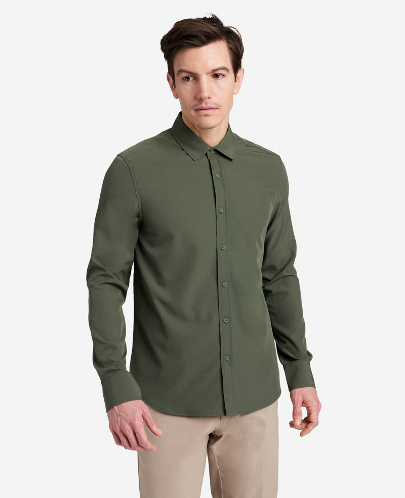 Kenneth Cole Stretch Solid Button-Down Shirt
