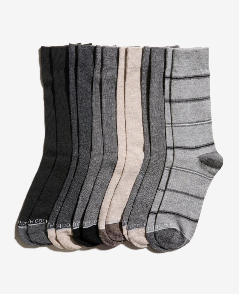kenneth cole Stripe Dress Crew Socks 6-Pack