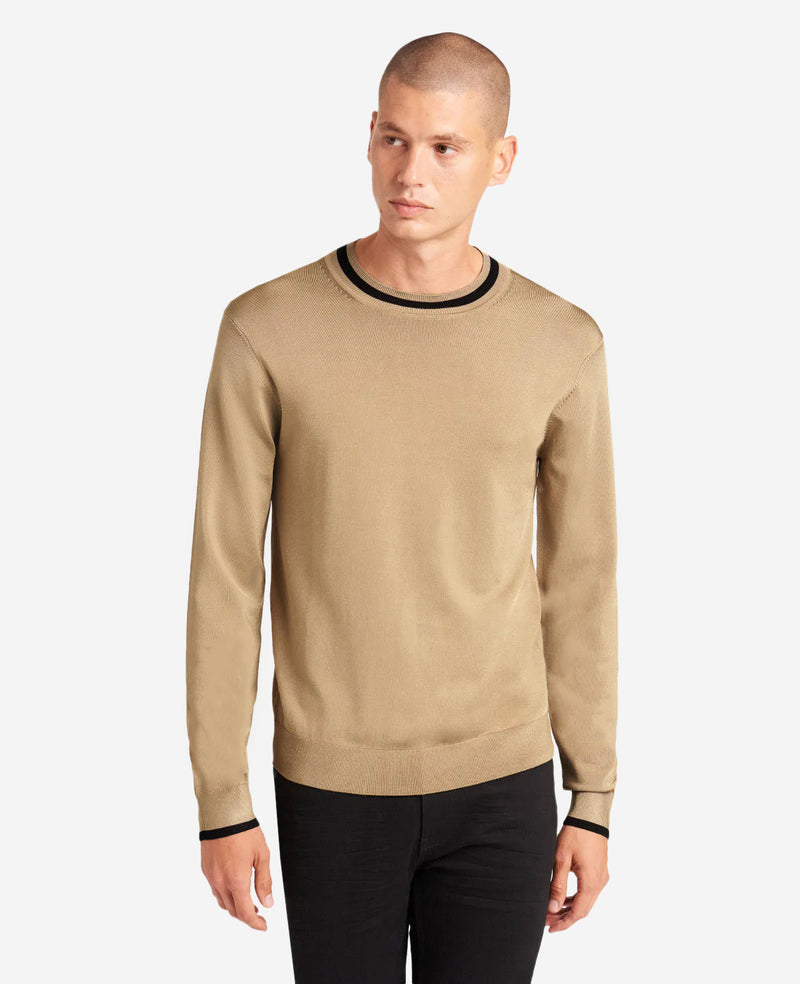 kenneth cole Striped Collar Pullover Knit