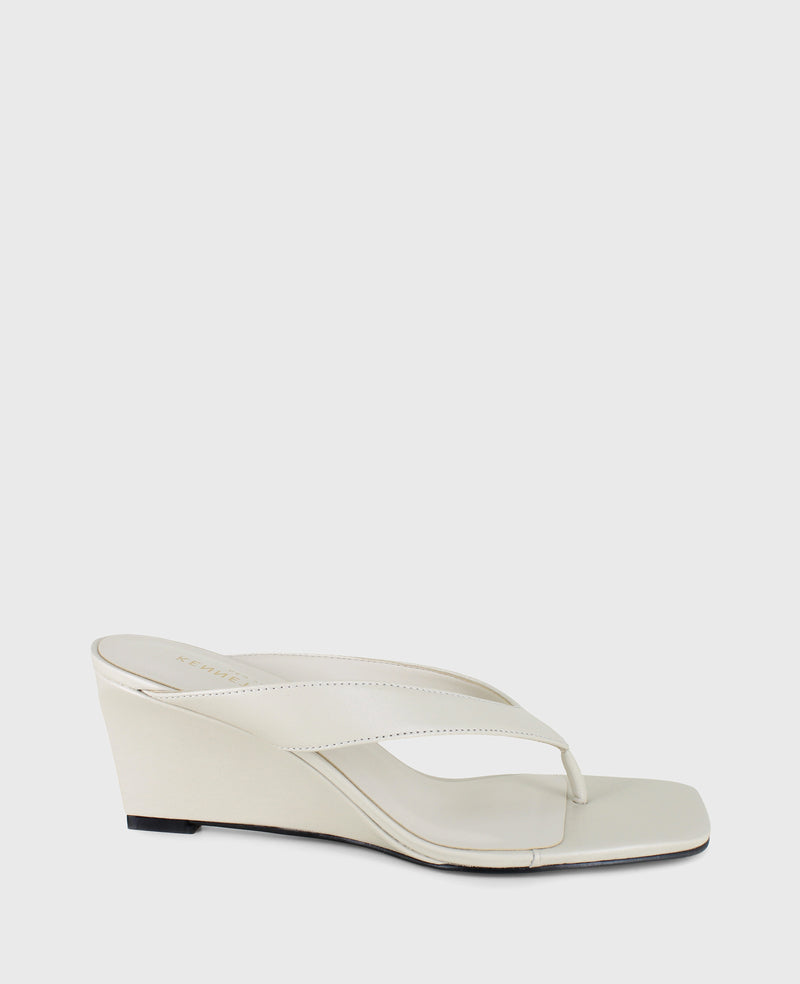 kenneth cole Susannah Leather Thong Wedge Sandal