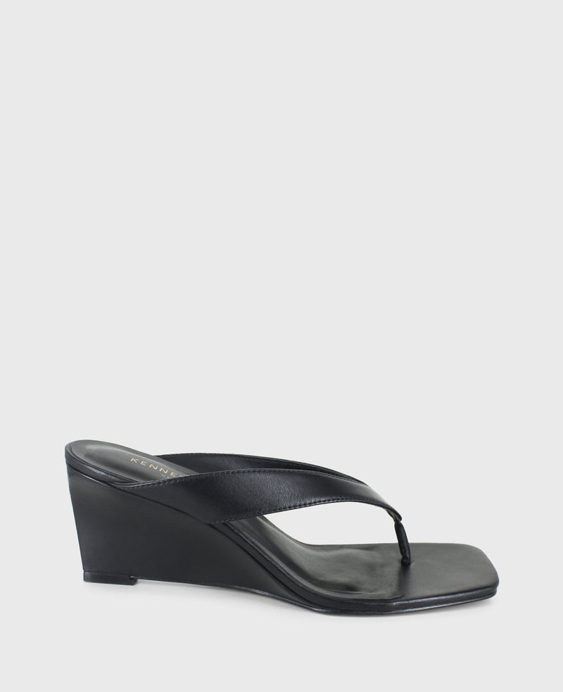 kenneth cole Susannah Leather Thong Wedge Sandal