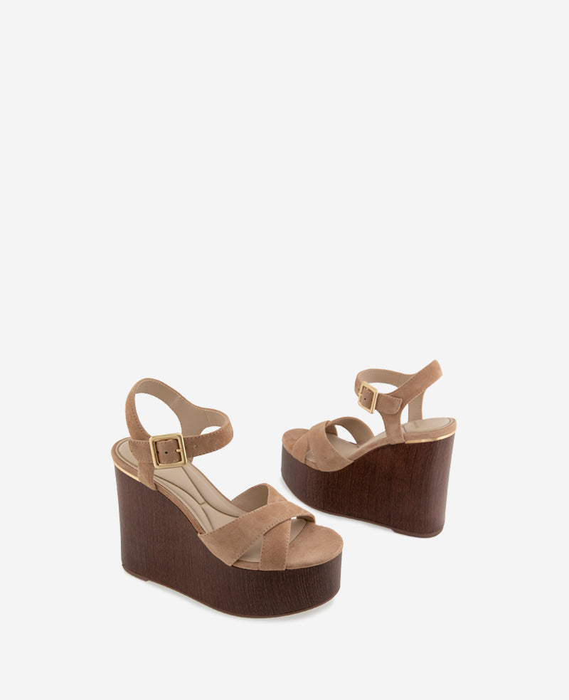 Kenneth Cole Taelyn Suede Platform Wedge Sandal