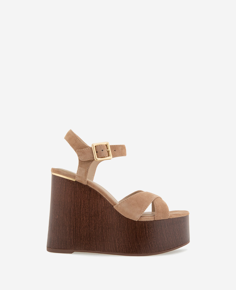 kenneth cole Taelyn Suede Platform Wedge Sandal