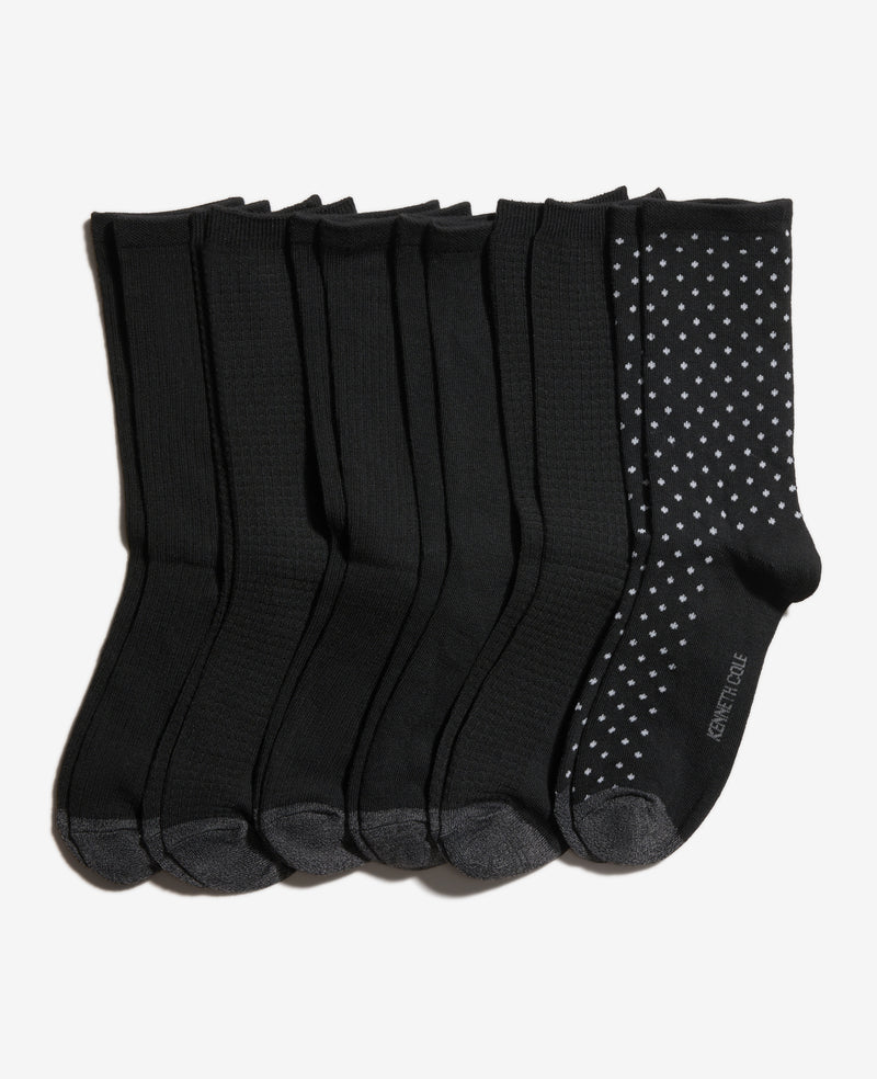 kenneth cole Tiny Dot Crew Socks 6-Pack