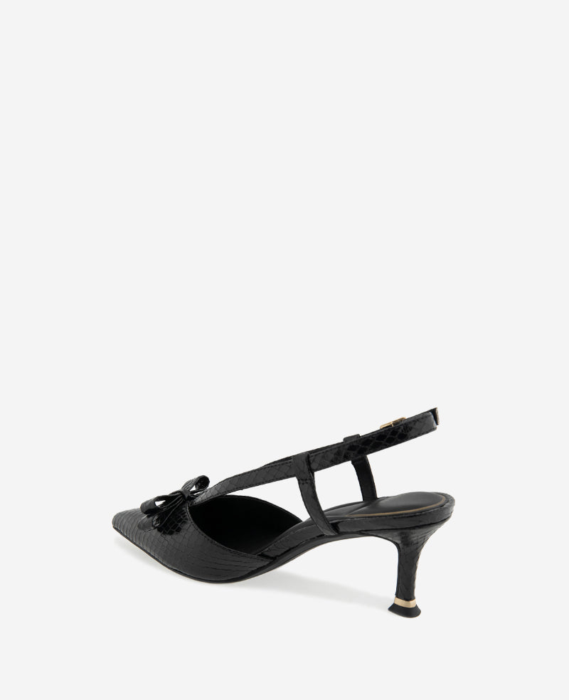 Kenneth Cole Umayra Snake Slingback Kitten Heel
