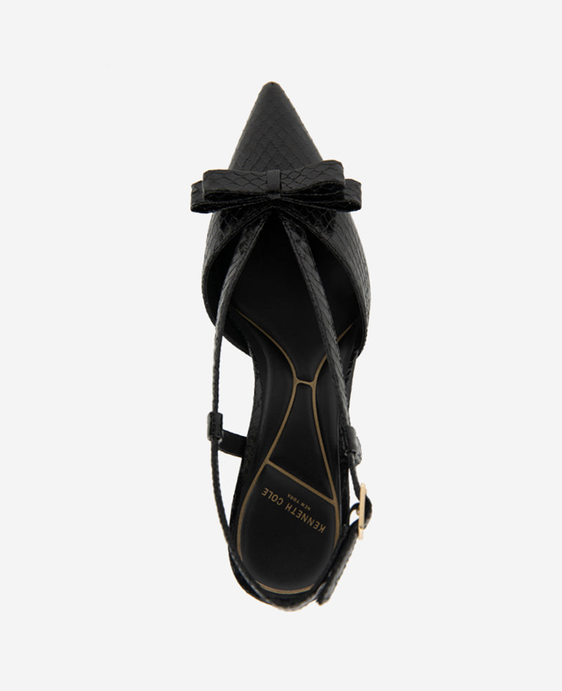 Kenneth Cole Umayra Snake Slingback Kitten Heel