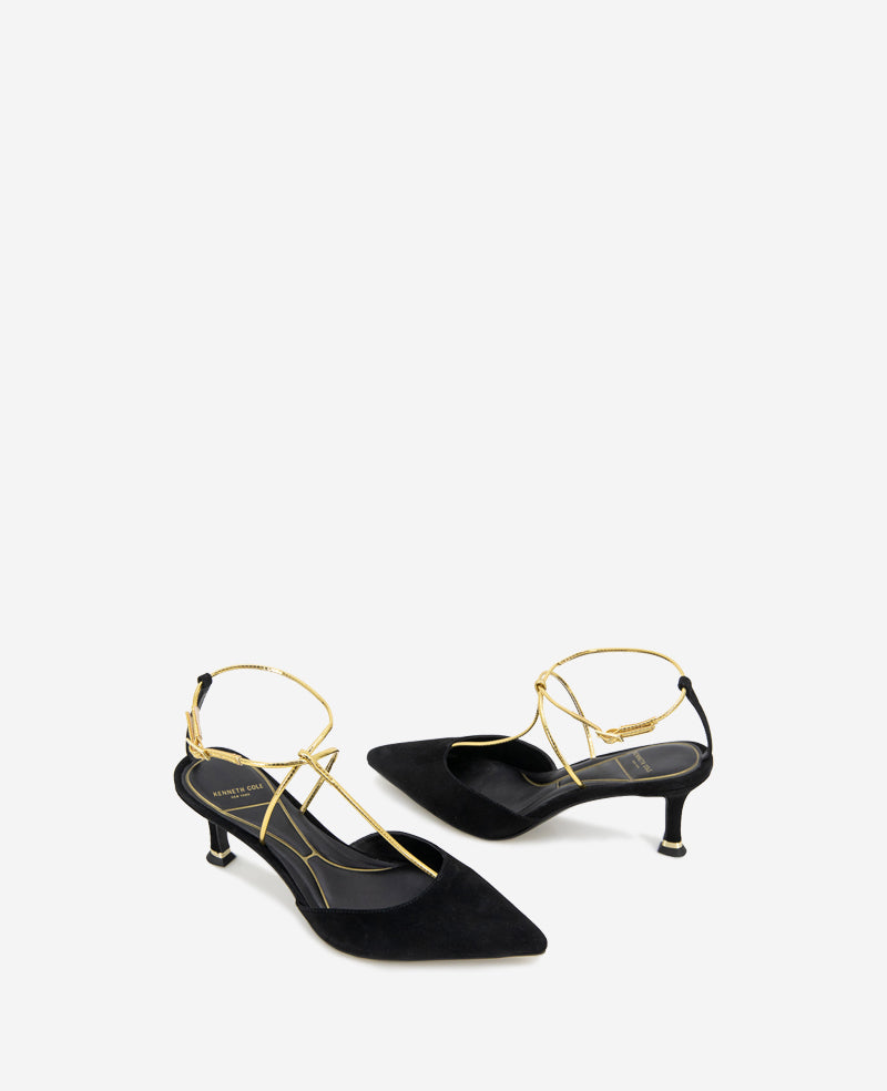 Kenneth Cole Umi T-Strap Suede Heel