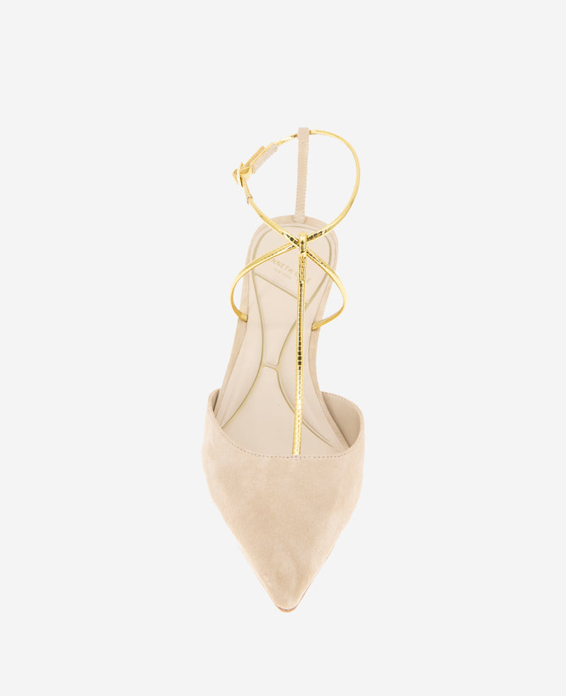 Kenneth Cole Umi T-Strap Suede Heel