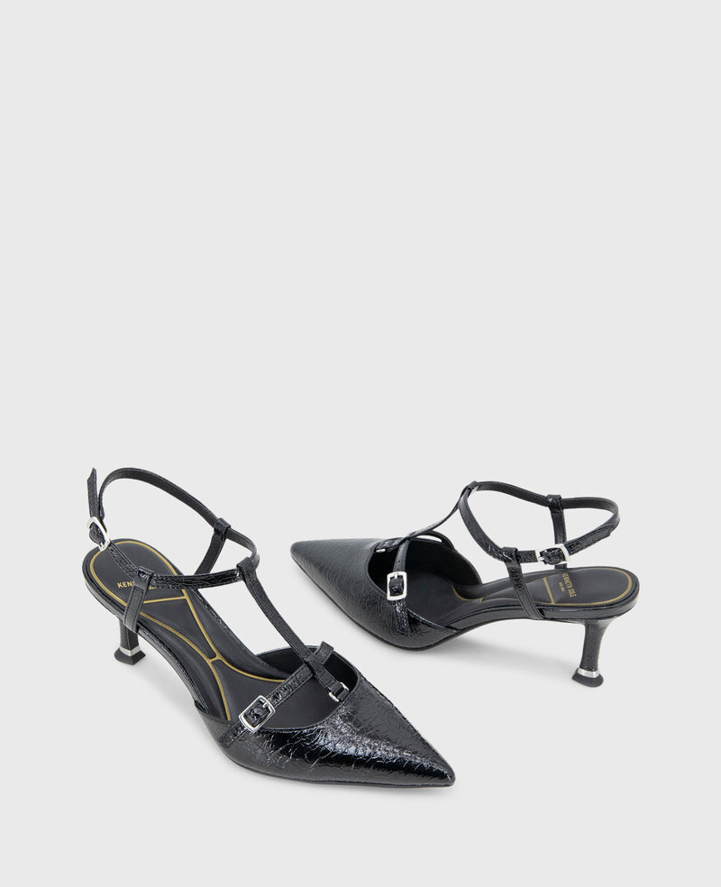 Kenneth Cole Urka Crinkle Patent Slingback Heel