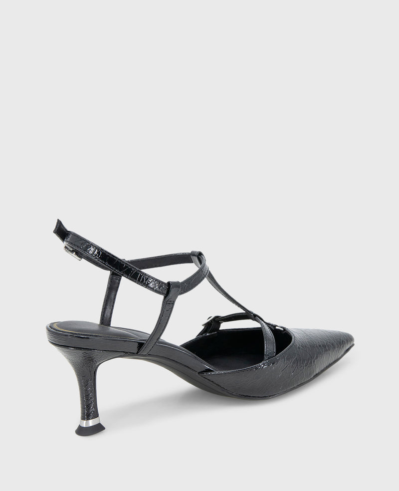 Kenneth Cole Urka Crinkle Patent Slingback Heel