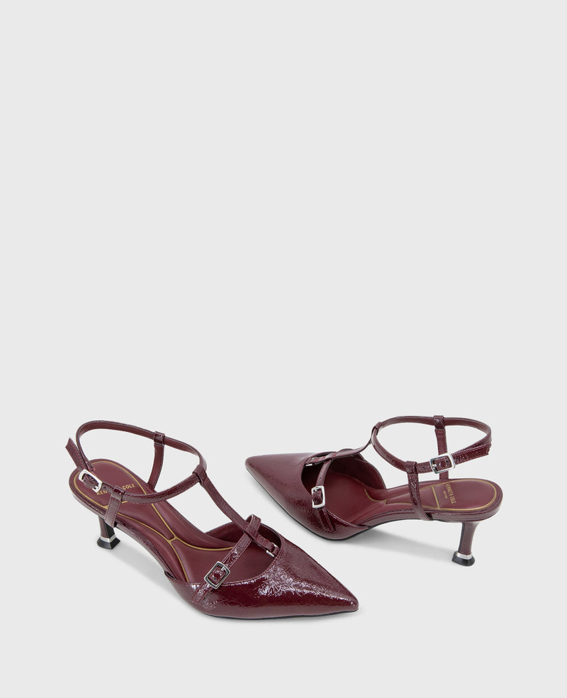 Kenneth Cole Urka Crinkle Patent Slingback Heel