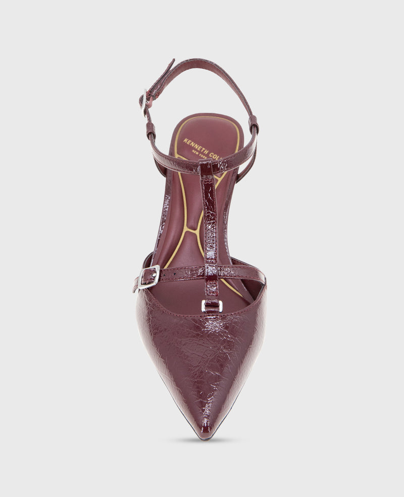 Kenneth Cole Urka Crinkle Patent Slingback Heel