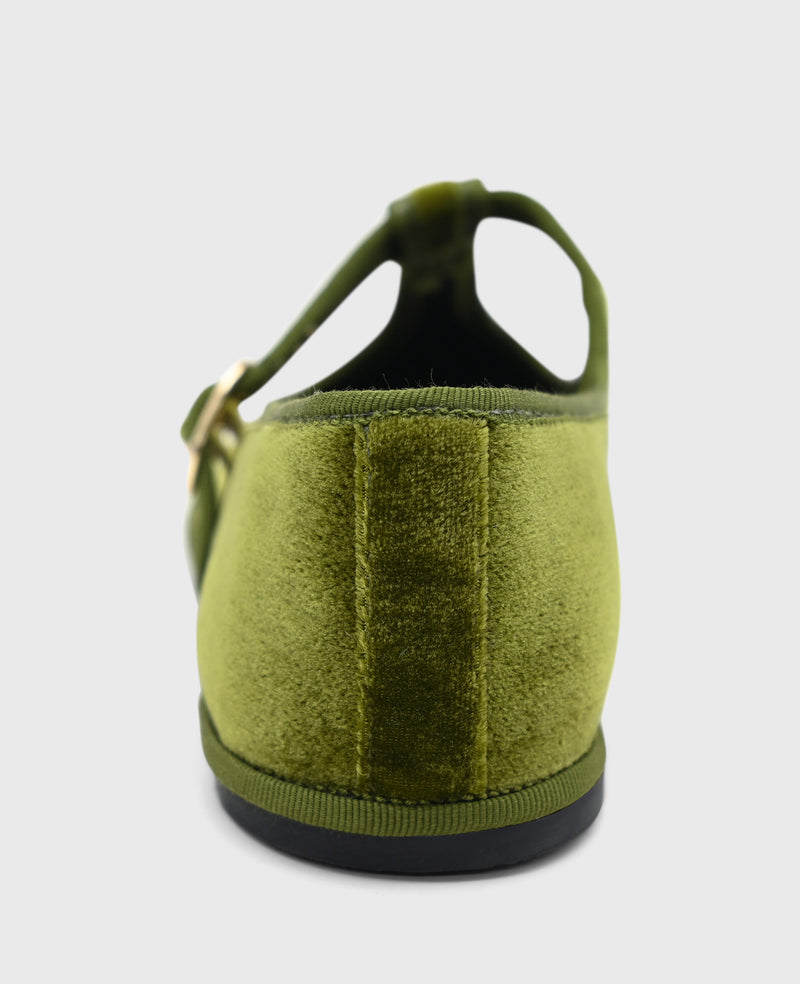 Kenneth Cole Verona Velvet T-Strap Mary Jane Flat