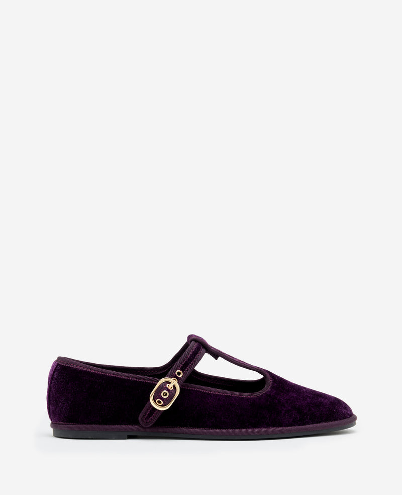 kenneth cole Verona Velvet T-Strap Mary Jane Flat