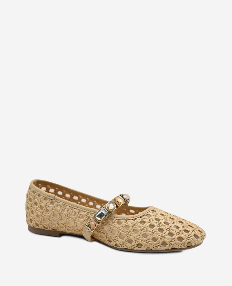 kenneth cole Zeta Raffia Jewel Mary Jane Flat