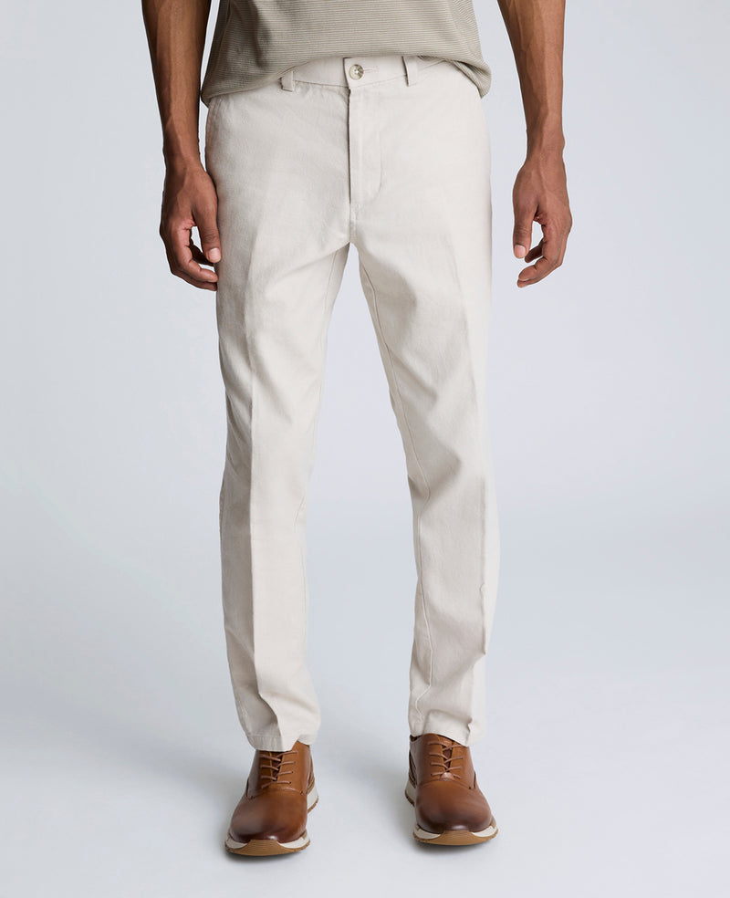 Kenneth Cole Linen Blend Slim Fit Flat Front Chino Pant