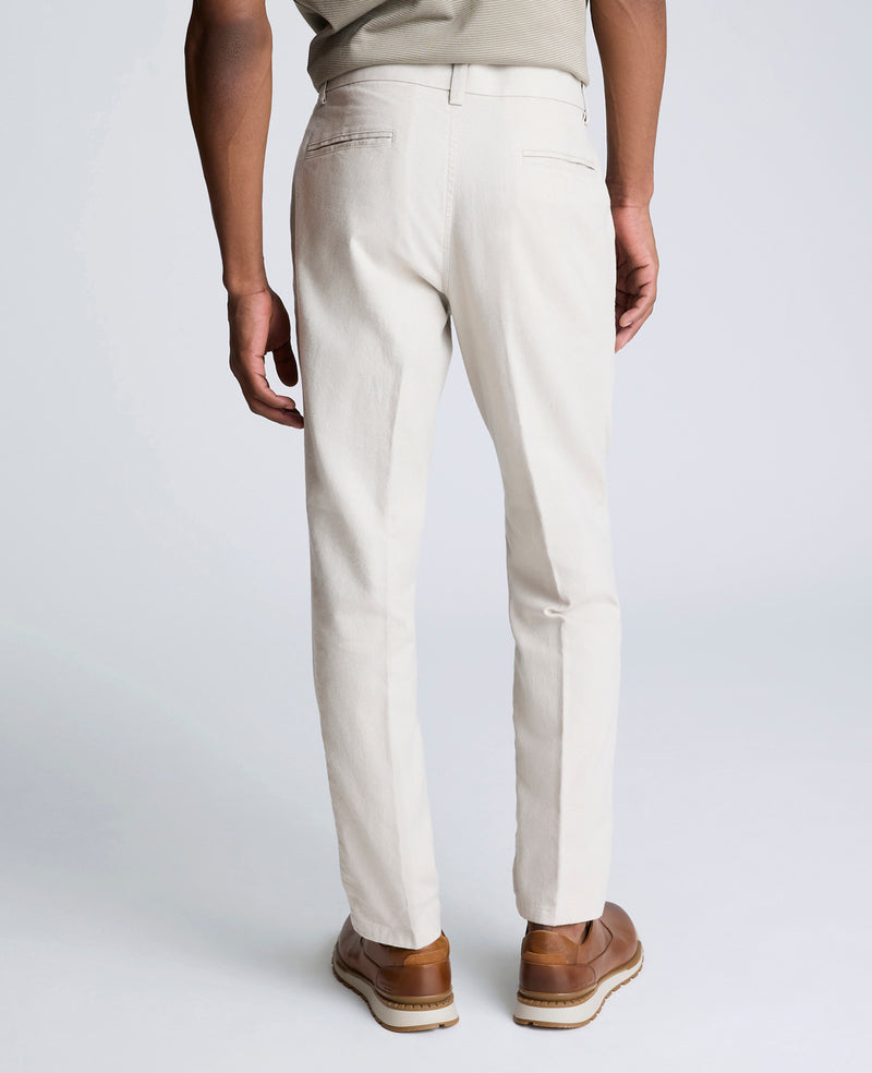 Kenneth Cole Linen Blend Slim Fit Flat Front Chino Pant