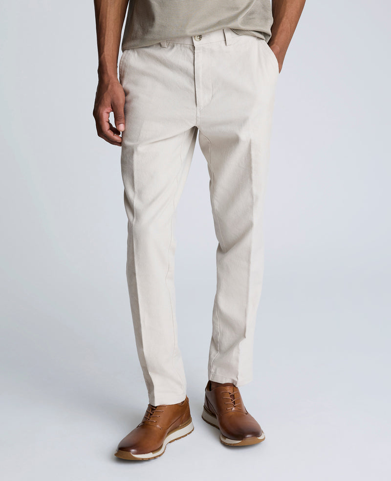 kenneth cole Linen Blend Slim Fit Flat Front Chino Pant