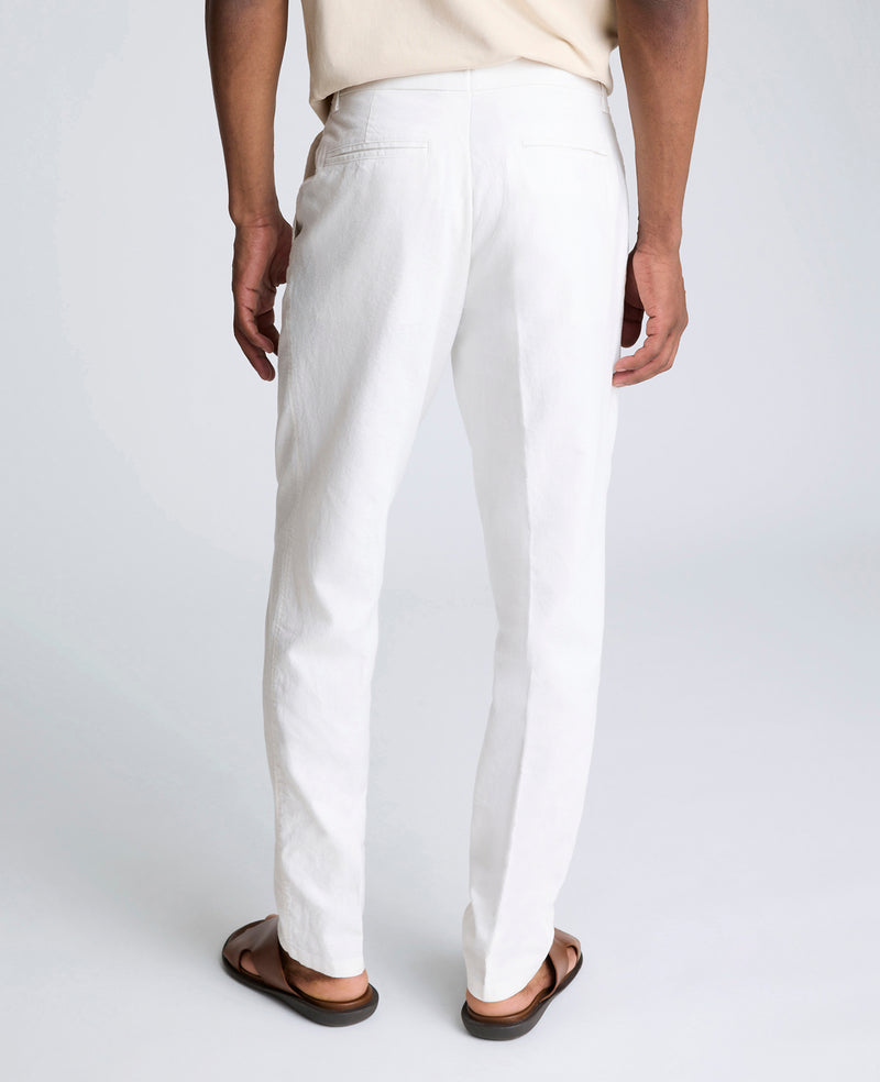 Kenneth Cole Linen Blend Slim Fit Flat Front Chino Pant