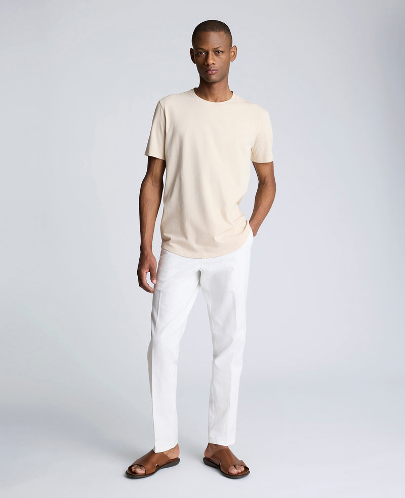 Kenneth Cole Linen Blend Slim Fit Flat Front Chino Pant