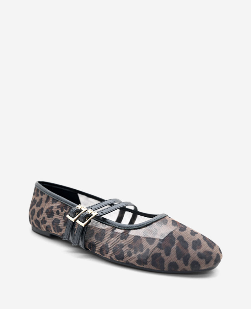 Kenneth Cole Mackenzie Leopard Print Mesh Mary Jane
