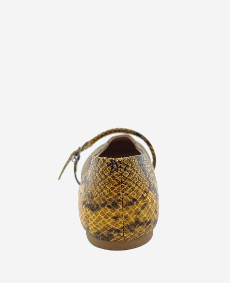 Kenneth Cole Magnolia Snakeskin Leather Ballet Flat