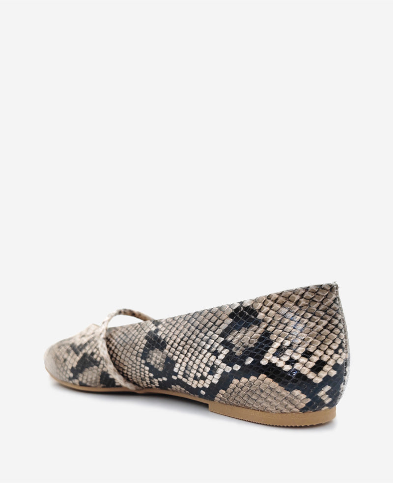 Kenneth Cole Magnolia Snakeskin Leather Ballet Flat