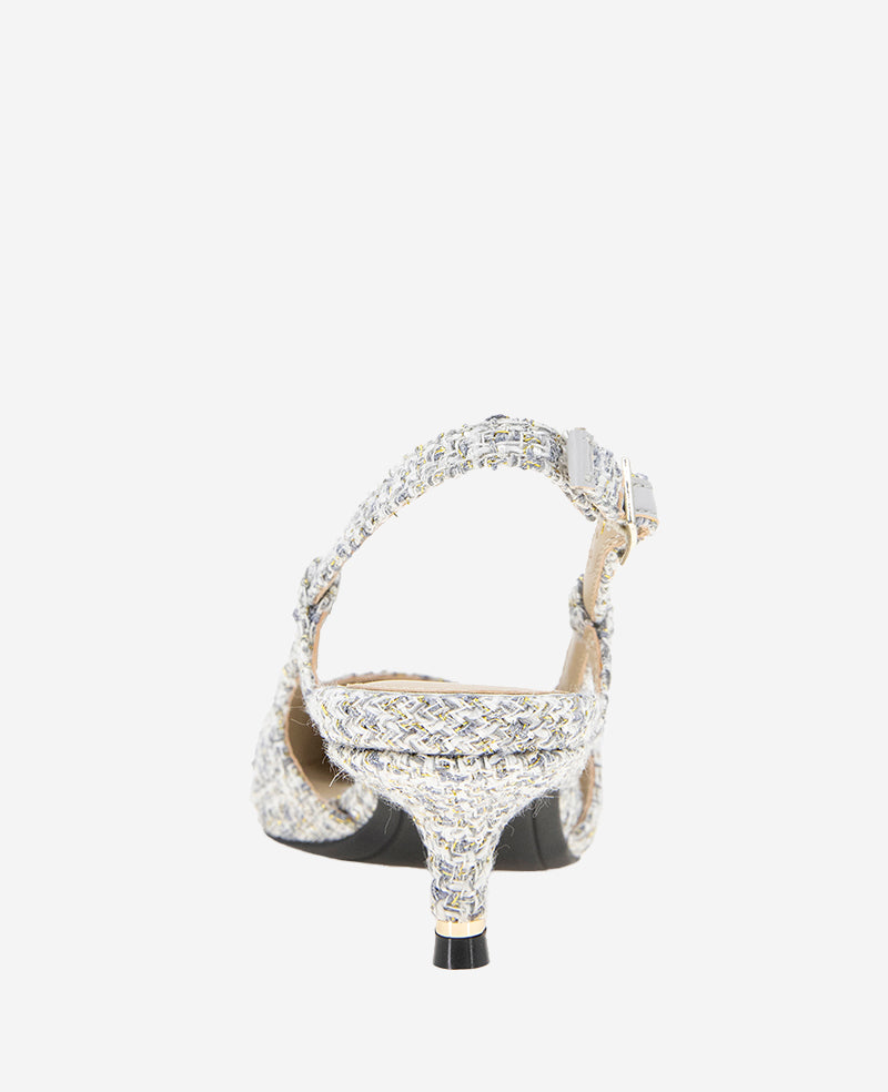 Kenneth Cole Martha Patent Eyelet Slingback Kitten Heel