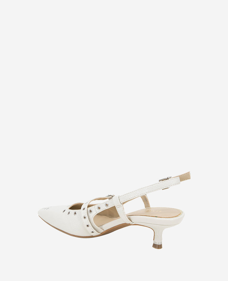 Kenneth Cole Martha Patent Eyelet Slingback Kitten Heel