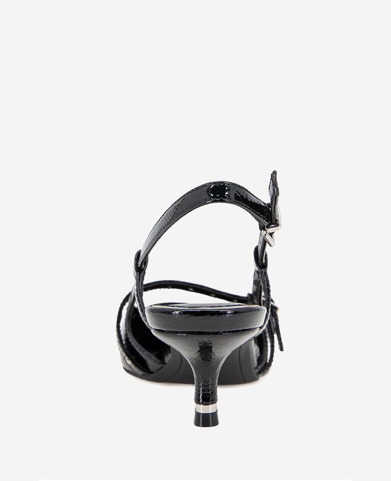 Kenneth Cole Martha Patent Eyelet Slingback Kitten Heel