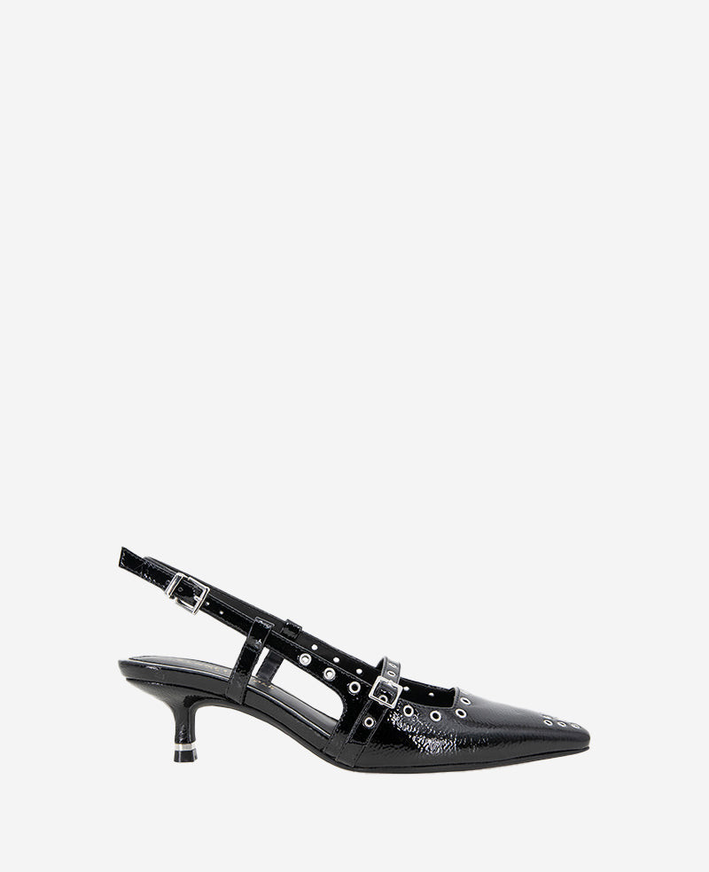 kenneth cole Martha Patent Eyelet Slingback Kitten Heel