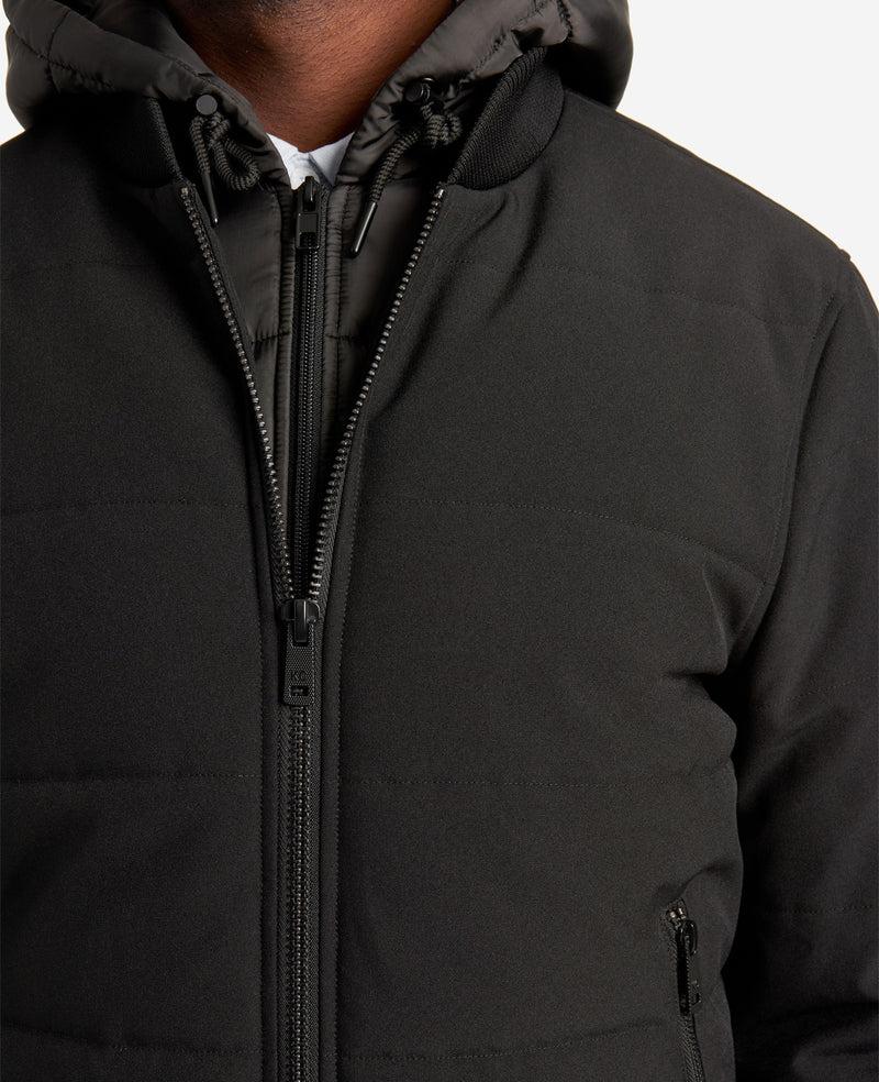 Kenneth Cole Oxford Detachable Hooded Bomber Jacket