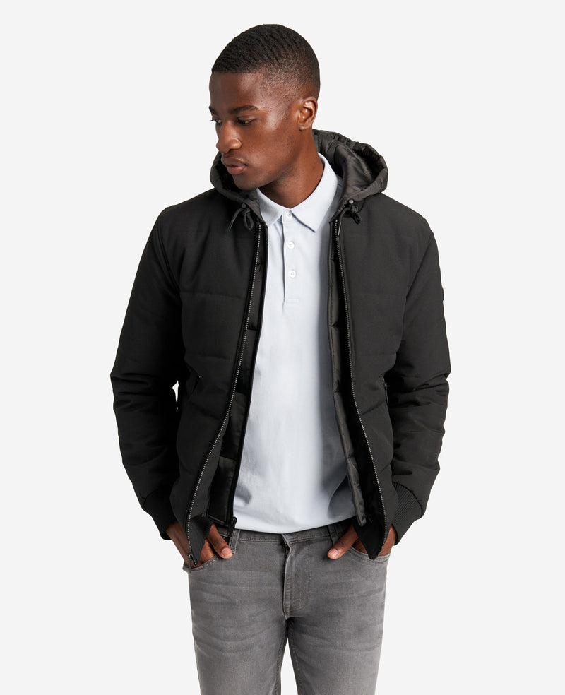 Kenneth Cole Oxford Detachable Hooded Bomber Jacket